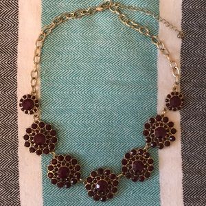 Burgundy statement necklace